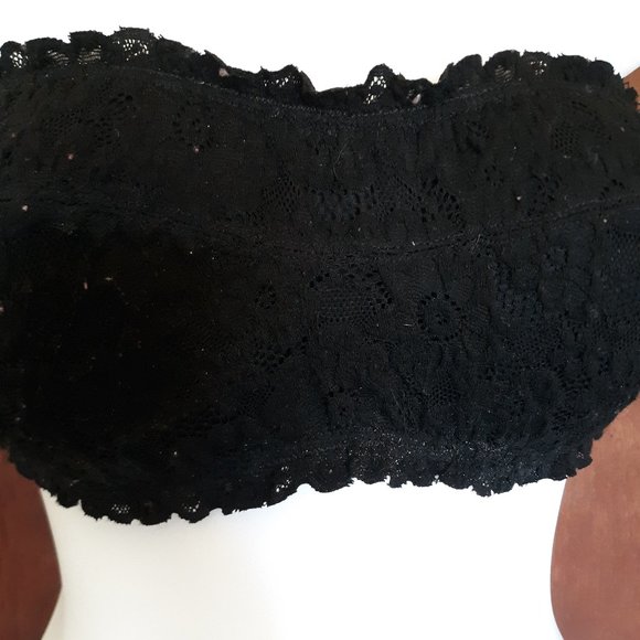 Aerie Black Lace Bandeau Bra Medium - Picture 7 of 9